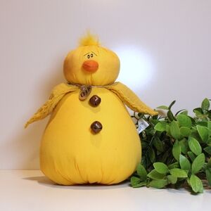 Honey And Me Yellow Plush Chick Bird with Bell Accent Named Clyde